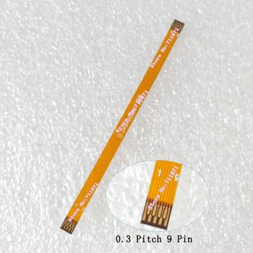 60mm Type A 0.3 Pitch 9P 9Pin Flexible Printed Circuit Board 0.3 Spacing contacts same side 9 Pin 9 Way 9Bit FPC FFC Cable Line