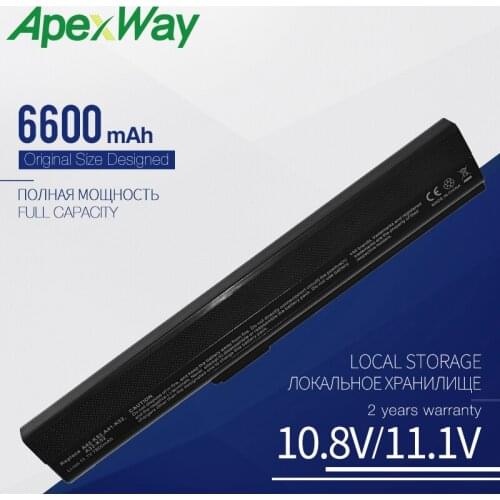 6600mAh 9 cells laptop battery for asus a52j a32-k52 k52j k52 a52 k42 Series 70-NXM1B2200Z A31-K52 A41-K52 A42-K52