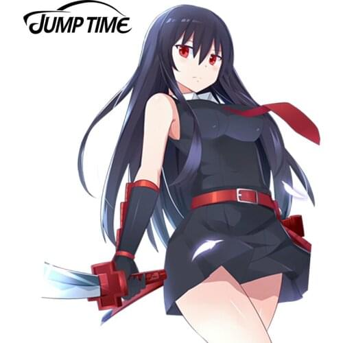 JumpTime 13cm x 9.6cm Hot Car Sticker Akame Ga Kill! Akame Anime JDM Window Decal 3D Car Styling Accessories