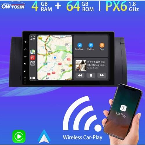 9'' PX6 4G+64G Android 10.0 GPS Carplay Car Multimedia Player For BMW 5 Series E39 M5 X5 E53 Land Rover Range Rover Radio Stereo