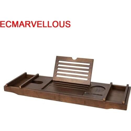 For Bamboo Storage Wine Aufbewahrung Badewanne Vassoi Vasca Book Bathroom Accessories Bath Tub Tablette Baignoire Bathtub Tray