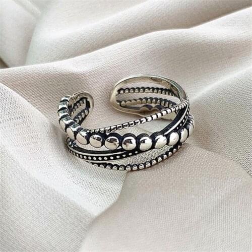Free Shipping Cheap Products Tibetan Silver Bridal Sets Cross Twisted Cocktail Rings For Women Vintage Winding Punk Rock Jewelry