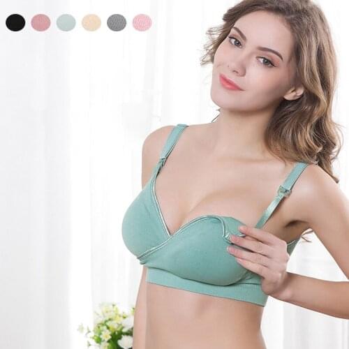 Wirefree Nursing Clothing Cotton Breastfeeding Bra for Pregnant Women Pregnancy Breast Sleep Underwear Soutien Gorge Allaitement