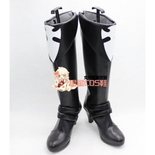 D.Gray-man Lenalee Lee Girls Black Halloween Cosplay Shoes Boots X002