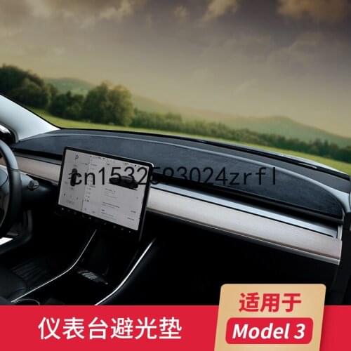 For Tesla Model 3 sunscreen mat light proof mat instrument panel rear window central control modification decoration