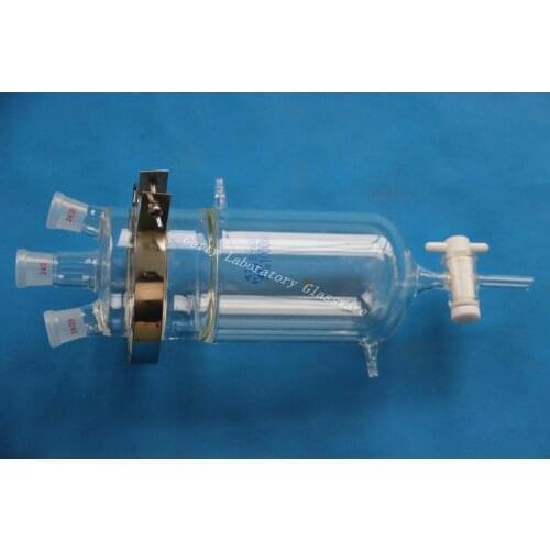 2000ml double-deck reactor bottle W removalbe flange mouth,bottom stopcock