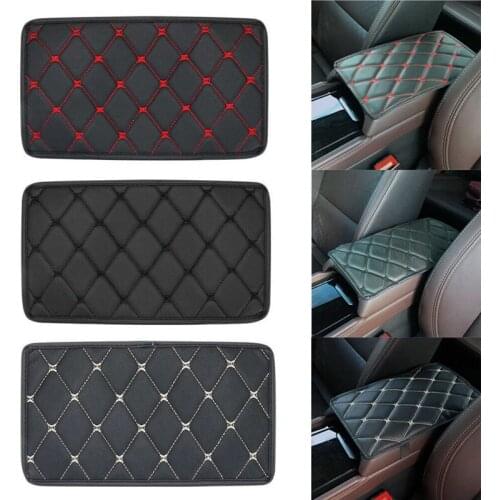 PU Leather Car Armrest Mat Universal Auto Armrests Storage Box Pad Center Console Seat Armrests Box Protector Cover Cushion