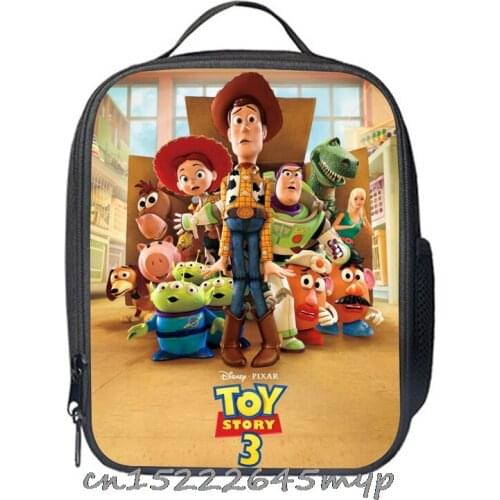 Toy 4 Story Print Insulated Lunch Bag Thermal Tote Bags Picnic Food Lunch box bag for Women Girls Ladies Kids Disney