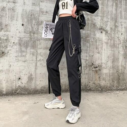 Black Overalls Womens Summer Thin Casual Loose 2021 New Sports High Waist Harlan Carrot Pants