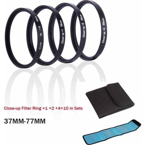 Kuulee Close-up Filter Ring +1 +2 +4+10 in Sets for SLR / Digital Camera Camcorder