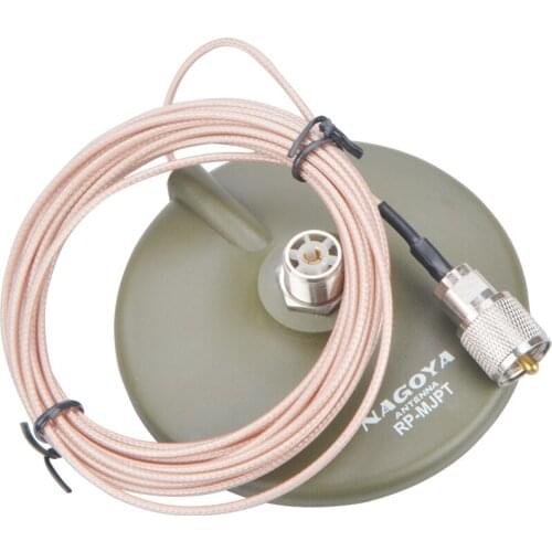 Mobile Antenna Strong Magnetic Mount 110mm Diameter Base with RG316 5M Coaxial Cable Nagoya RB-MJPT