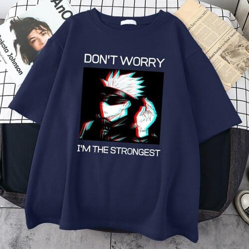 Jujutsu Kaisen Anime Print Men T-Shirt Retro Casual Clothing For Male Harajuku Fashion Tee Tops Round Neck Oversize Tee-Shirts