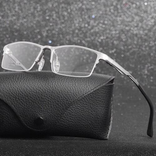 Half Rim Aluminum-Magnesium Alloy Frame Glasses For Man and Woman New Arrival Anti-Blue Light Myopia Eyewears