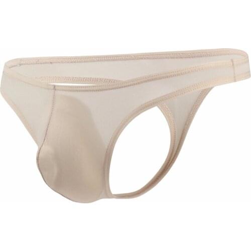 Mens underwear U Convex Ice silk thong men strings tanga homme gay panties tanga gay sexy man