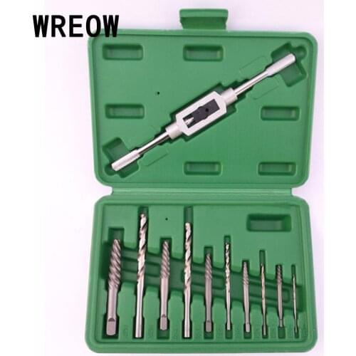 11Pcs Screw Extractor Tool Kit Drill Bits Used In Removing The Metal Damaged Screws With Box 4mm-11mm F2
