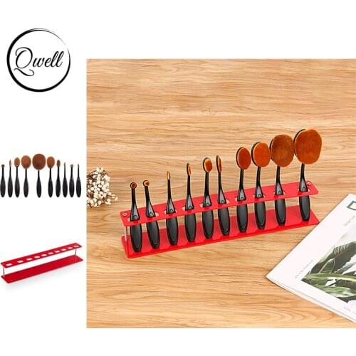 QWELL 10 Mixed Size Blending Brush Kit Storage for DIY Ink Painting Craft Clear Stamp Stencil Card Background Making 2021 New