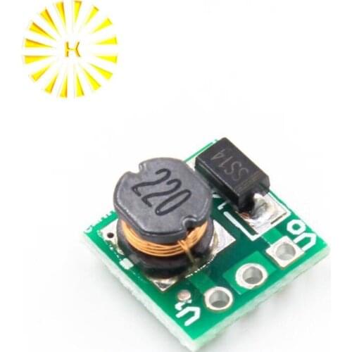 0.9-5V To 5V DC-DC Step-Up Power Module Voltage Boost Converter Board 1.5V 1.8V 2.5V 3V 3.3V 3.7V 4.2V To 5V Green Connector