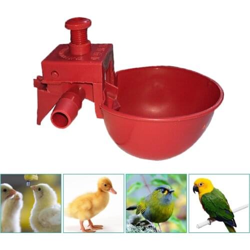 10Pcs Chicken Waterer Hens Quail Birds Drinking Bowls Automatic Bird Coop Feed Poultry Chicken Fowl Drinker Parrot Feeder Cup