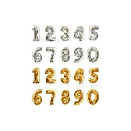 Size 75cm = 30 inch number can choose foil mylar Balloons helium hydrogen for Birthday Wedding Party decor Wholesale