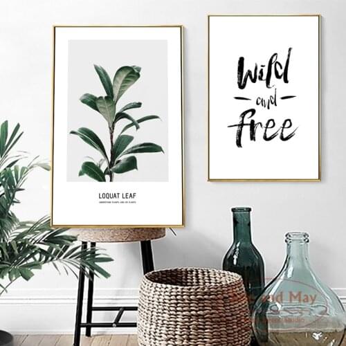 Scandinavian Scenery Painting Art Decor Green Plant Prints and Posters Wall Canvas Pictures For Home Decoration