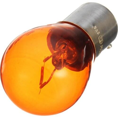 10pcs/Set 1156 BAU15S PY21W Car Indicator Light DC 12V LED Bulbs Brake Reverse Lamp Parking Light Amber Yellow Halogen Lamp