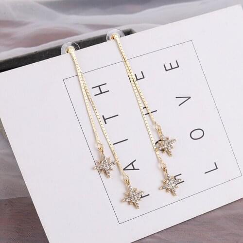 New Products Trendy European and American Fashion Long Earrings Metal Earrings Female Temperament Earrings All-match Earrings