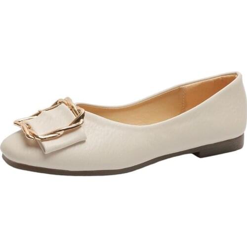 Black PU Leather Women Work Shoes Sole Thick Heel Round Head Shoes Soft Sole Professional Hotel Work Shoes