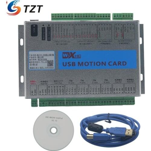TZT USB 2MHz Mach4 CNC 4 Axis Motion Control Card Breakout Board for Machine Centre