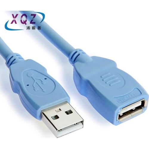 USB extension cable USB2.0 male to female cable AM/AF M/F pure copper double shield blue pvc jacket 1.5M3M5M8M10M