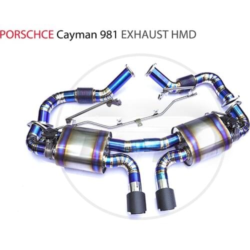 Titanium Alloy Exhaust Pipe Manifold Downpipe is Suitable for Porsche Cayman 981 Auto Modification Electronic Valve