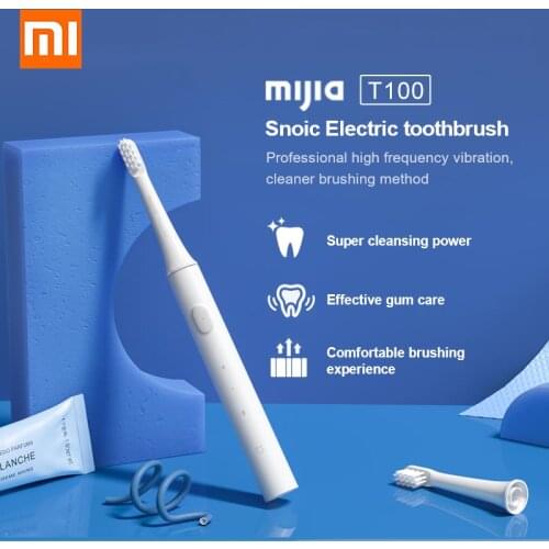 XIAOMI MIJIA T100 New Sonic Electric Toothbrush Cordless USB Rechargeable Toothbrush Waterproof Ultrasonic Automatic Tooth Brush