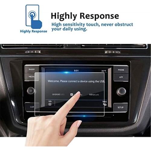 6.5 Inch for Volkswagen Tiguan Tempered Glass Car Navigation Screen Protector Screen Center Touch Anti Scratch