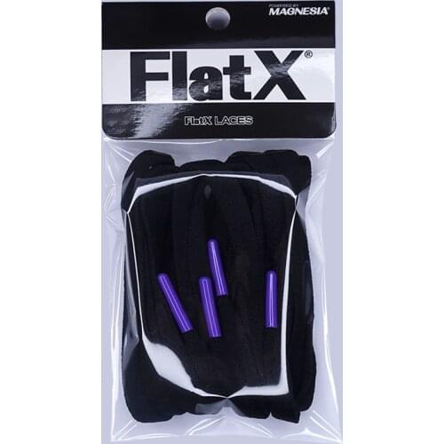 FlatX 8mm Black/Purple Color Metal Tips Shoelaces High Quality Professional Sneaker Laces Shoelace Lacet