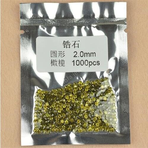1~4mm High quality Light Olive Green Color Loose Zircon Gems Round Cut Lab Created Peridot Cubic Zirconia CZ Stone For Jewelr