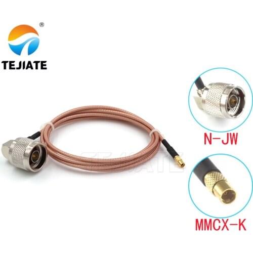 1PCS TEJIATE Adapter Cable N To MMCX Type NJW Convert MMCXK 8-90CM 1M 1.5M 2M Length Connector RG316 Wire