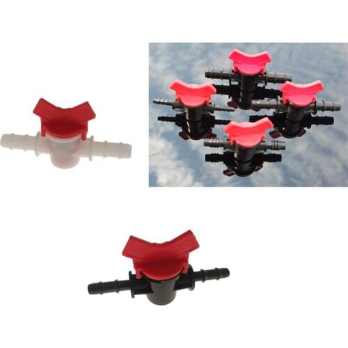 2 Pieces Flow Regulator Water Pump Straight Valve Water Flow Switch Water Stop Valve for Hose Pipe 8mm+10m