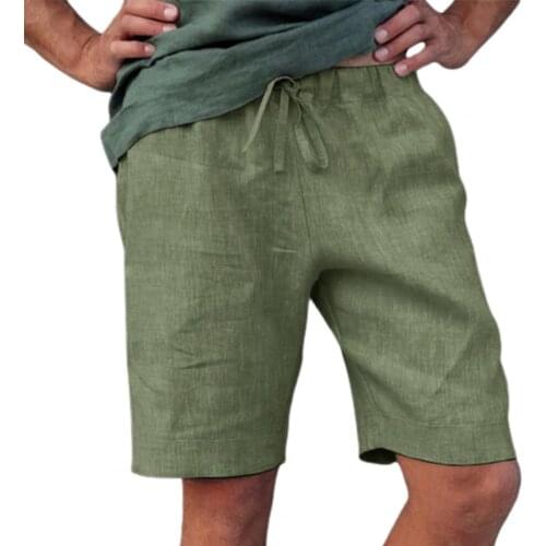 50% Hot Sales!!! Summer Shorts Solid Color Drawstring Men Loose Fifth Short Pants for Fitness