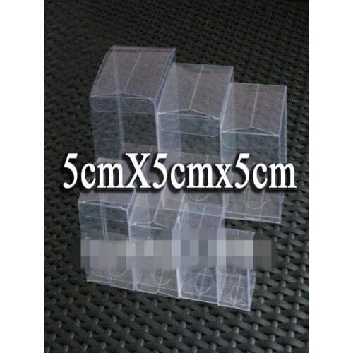 5x5x5 cm Cheap PVC Clear Packaging Gift Box Fruit Cosmetics Candy Cake Container Free Shipping