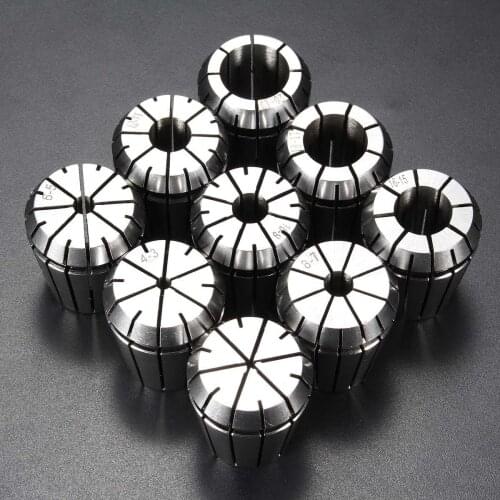 9pcs ER32 Spring Collet chuck Set for CNC Workholding Engraving Machine and Milling Lathe Tool 2/4/6/8/10/12/16/18/20mm Collets