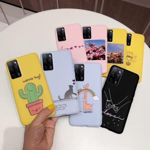 For OPPO A55 Case Cartoon Cute Patterns Soft Phone Case For OPPO A55 A 55 5G Cover oppoa55 PEMM00 Back Bumper Silicone Fundas