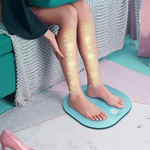 Electric EMS Foot Massager Pad Feet Muscle Stimulator Leg Reshaping Tens Foot Vibrate Massage Mat Shiatsu Foot Massager