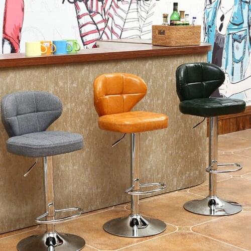 European bar stools bar chair high table and chair cashier bar stool lifting rotating front desk home back learning chair