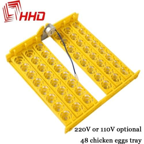 HHD Poultry Hatchery YZ8-48 Spare Parts 220V 110V Plastic Automatic Turn 48 Chicken Egg Trays Machine for Incubator with Motor