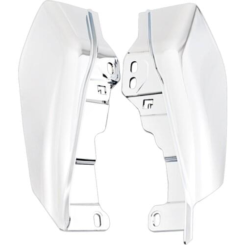 Motorcycle Chrome & Black Heat Shield Mid-Frame Air Deflector Fit For Harley Touring Electra Street Glide Trike 2017-Up