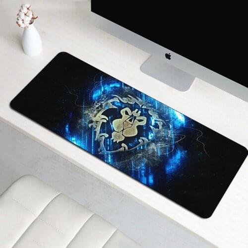World Of Warcraft Gaming Mousepad Speed Locking Edge Natural Horde Alliance Mouse Pad Rubber Large Computer Desk Keyboard Mat