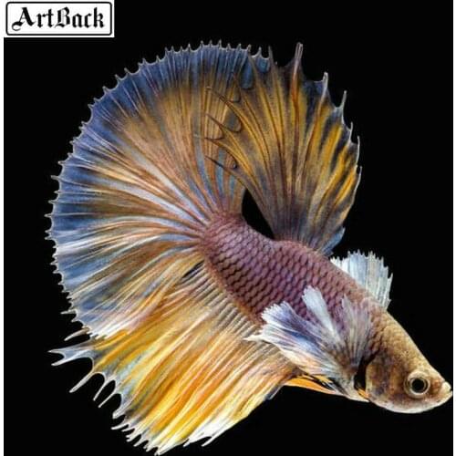 ArtBack 5d diy diamond painting beautiful goldfish full square embroidery new arrival diamond mosaic diy handmade crafts