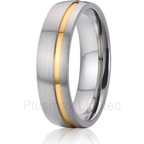 China jewelry seller gold color titanium jewelry wedding band finger ring