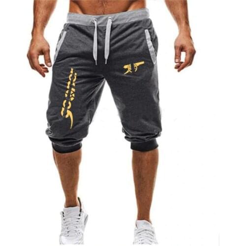 Mens workout running shorts Soft 3/4 Trousers gym Joggers Short Sweatpants men sport Shorts
