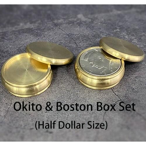 Okito & Boston Box Set (Half Dollar Size) Magic Tricks Stage Close Up Magia Mystery Box Magie Mentalism Illusion Gimmick Props