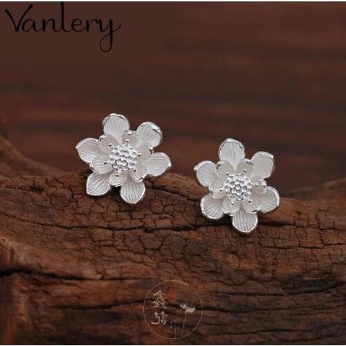 New Arrivals Korean Style Lotus Flower Earrings For Women Lady Bridal Earrings Girls Gifts Pendientes Brincos 2021